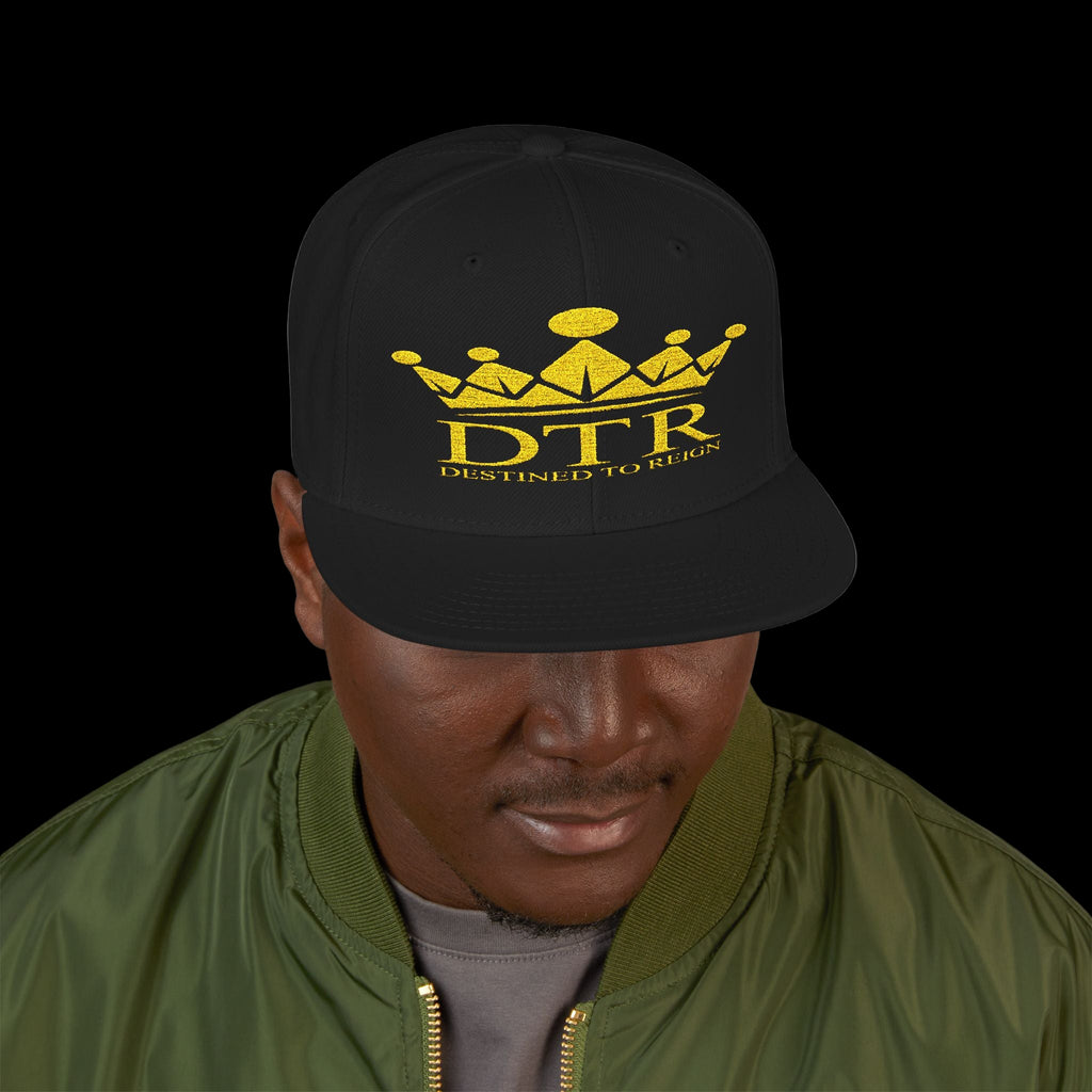 Destined To Reign Crown Emblem Hat — Black / Gold Embroidery