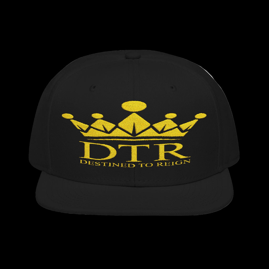 Destined To Reign Crown Emblem Hat — Black / Gold Embroidery