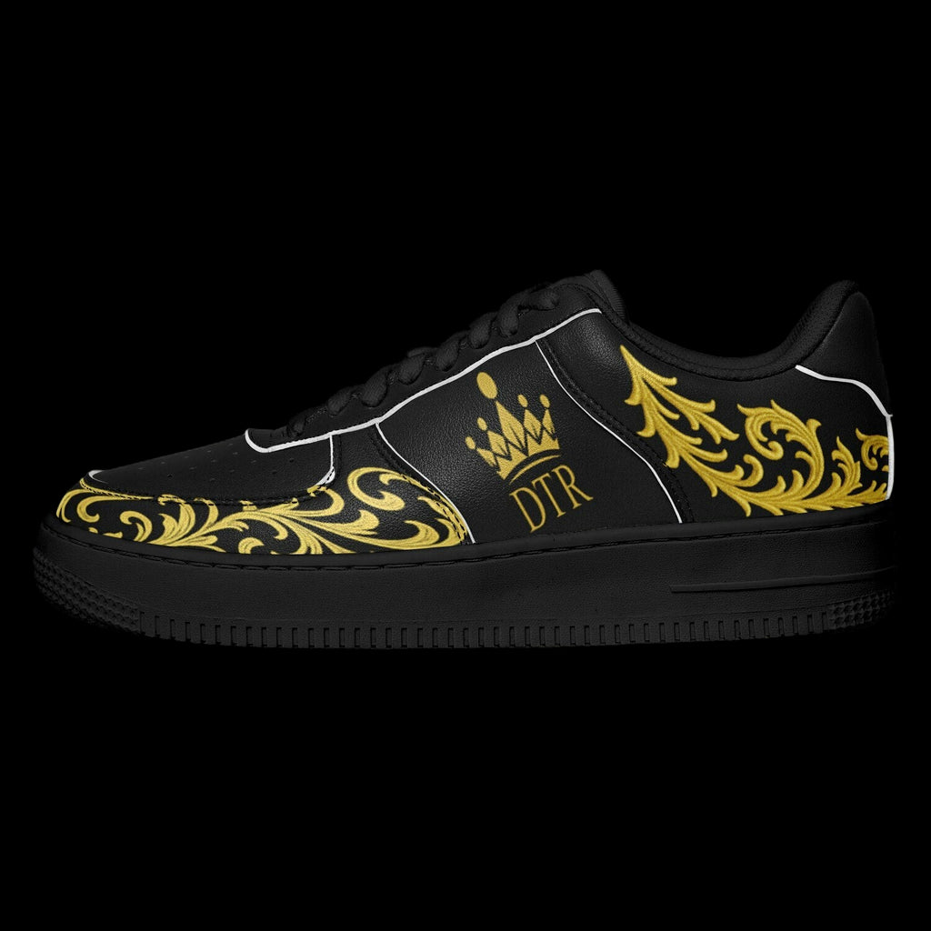 Destined To Reign Core Low Shoes – Royal Black & Gold Edition