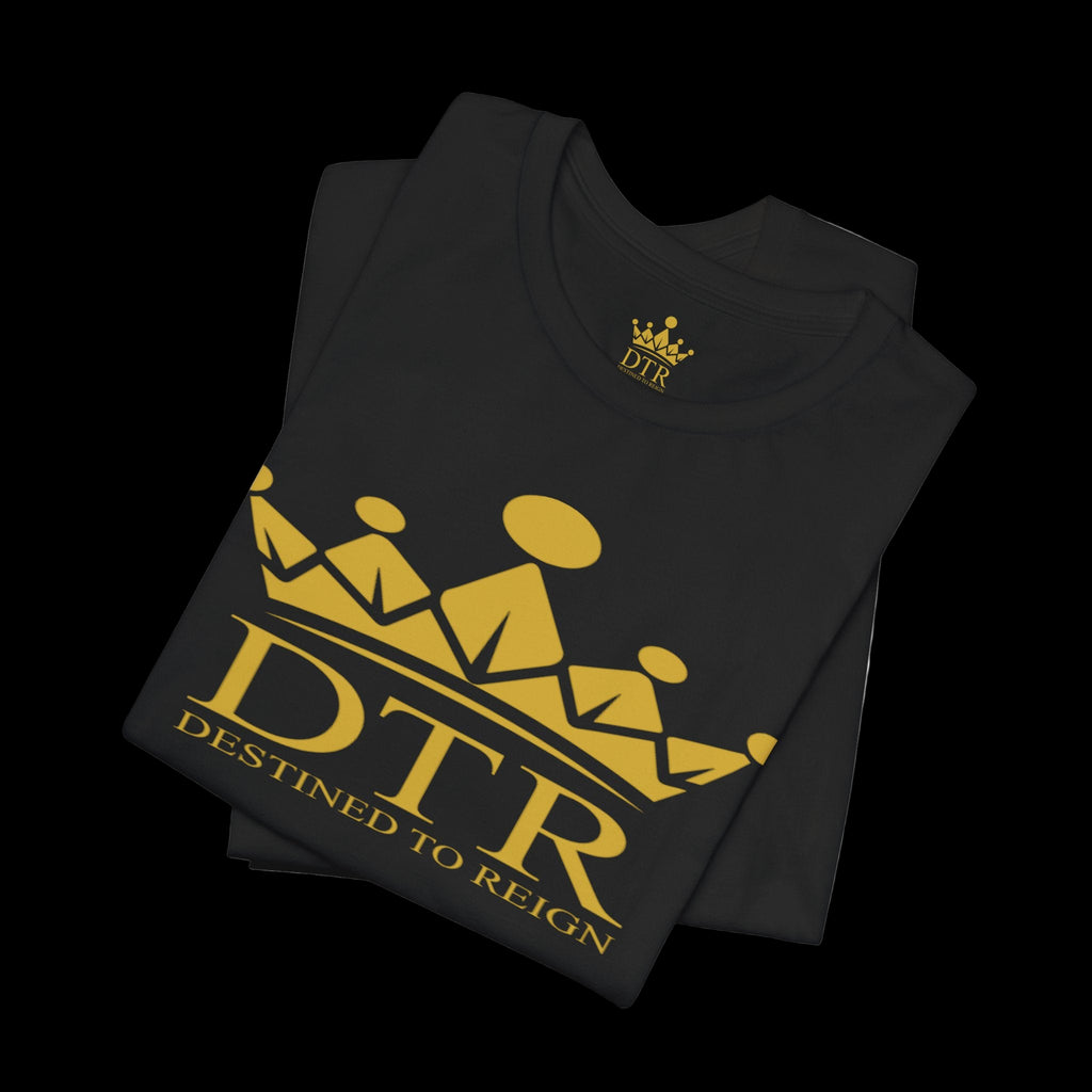 Destined To Reign Crown Emblem Tee — Black / Gold Logo