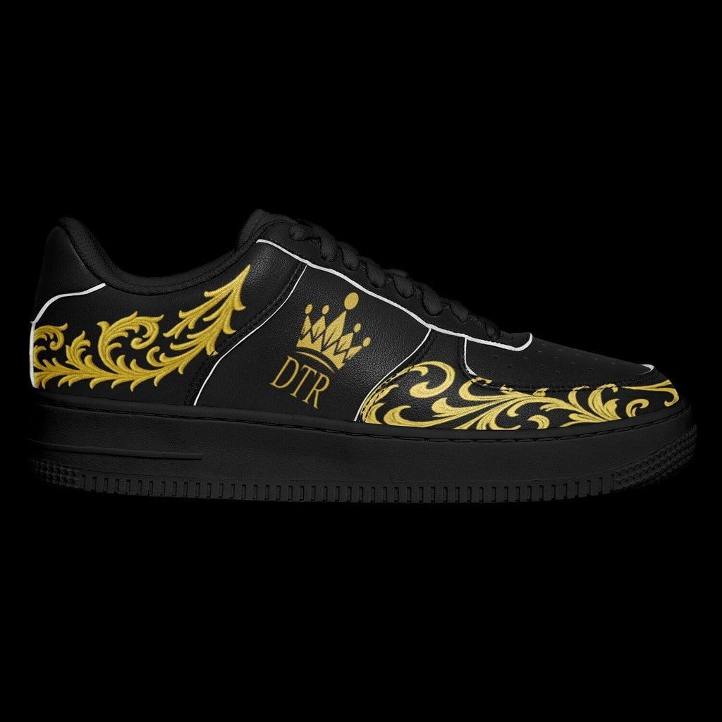 Destined To Reign Core Low Shoes – Royal Black & Gold Edition