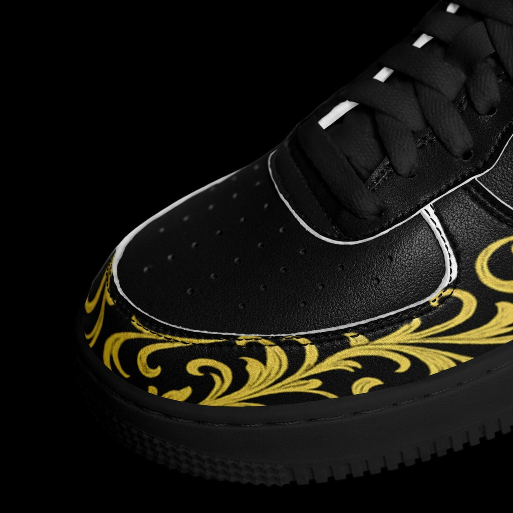 Destined To Reign Core Low Shoes – Royal Black & Gold Edition