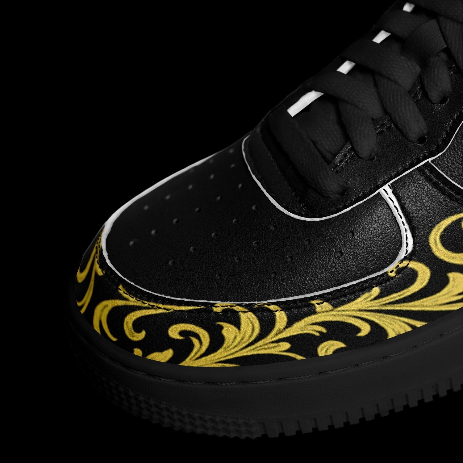 Destined To Reign Core Low Shoes – Royal Black & Gold Edition