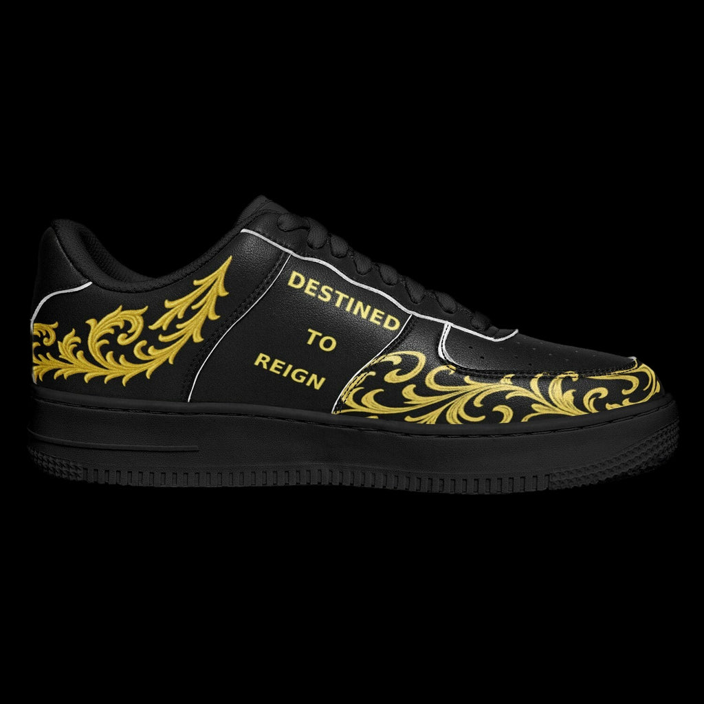 Destined To Reign Core Low Shoes – Royal Black & Gold Edition